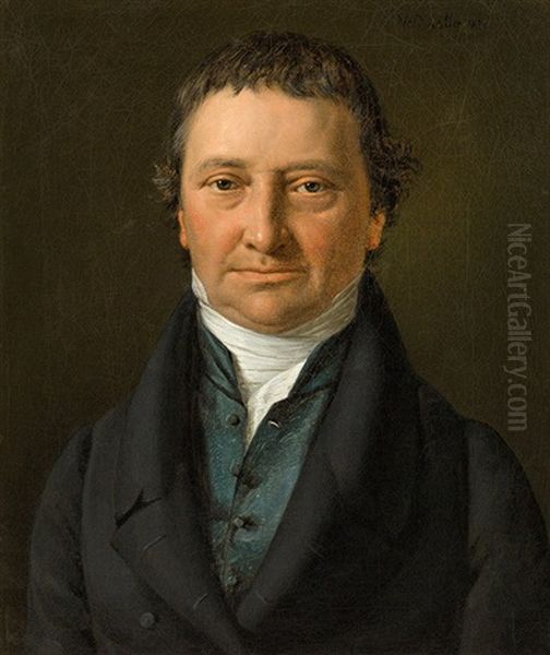 Portrait Of A Gentleman Oil Painting by Ferdinand Georg Waldmueller