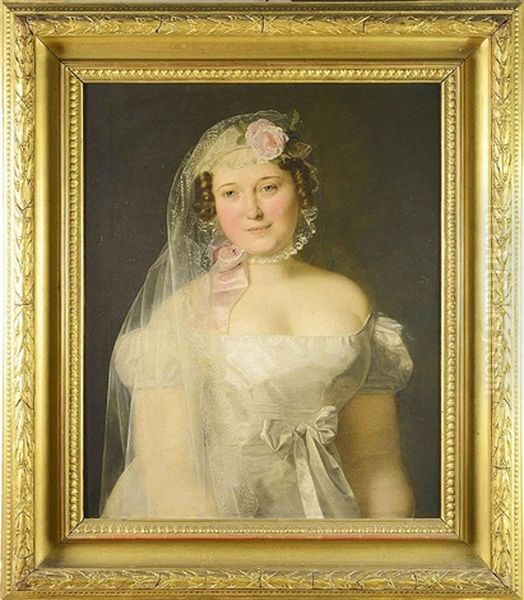 Portrait Of A Lady Oil Painting by Ferdinand Georg Waldmueller