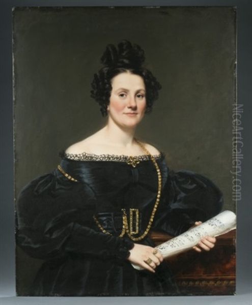 Portrait Of Lauretta Wright Oil Painting by Samuel Lovett Waldo