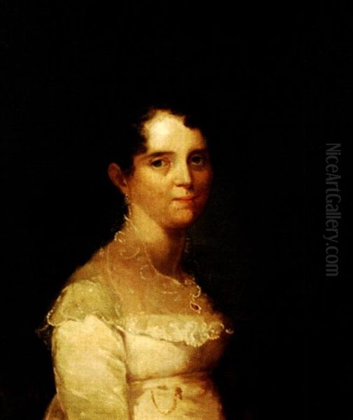 Portrait Of Lucy Myricks Rust Oil Painting by Samuel Lovett Waldo