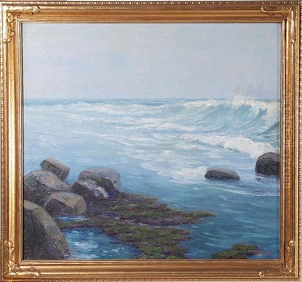 Coastal Scene Oil Painting by Orlando G. Wales