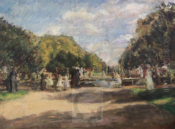 Hampton Court Oil Painting by Dame Ethel Walker