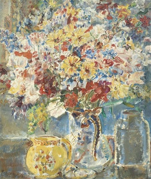 Summer Flowers Oil Painting by Dame Ethel Walker