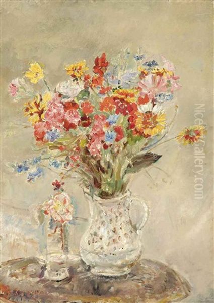 Flower Piece Oil Painting by Dame Ethel Walker