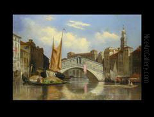 Venezianische Ansicht Oil Painting by Carlo Brioschi