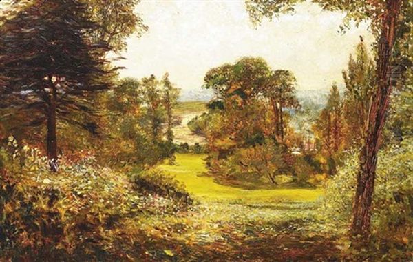 The Terrace Garden, Richmond, London Oil Painting by Francis S. Walker