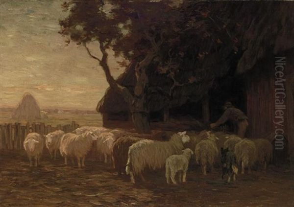 The Sheepfold Oil Painting by Horatio Walker