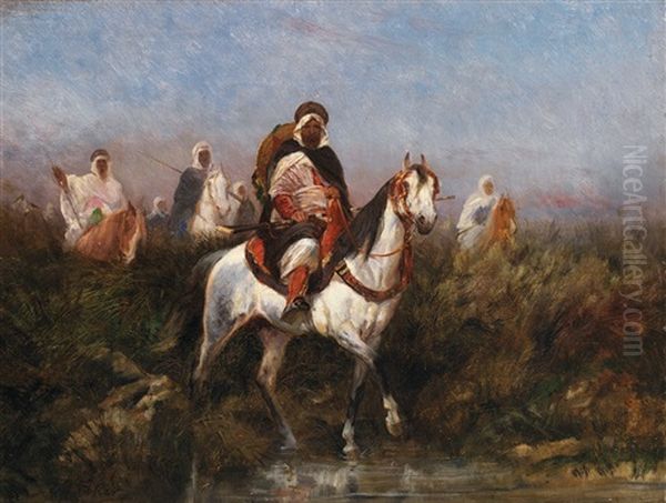 Cavaliers Arabes Oil Painting by James Alexander Walker