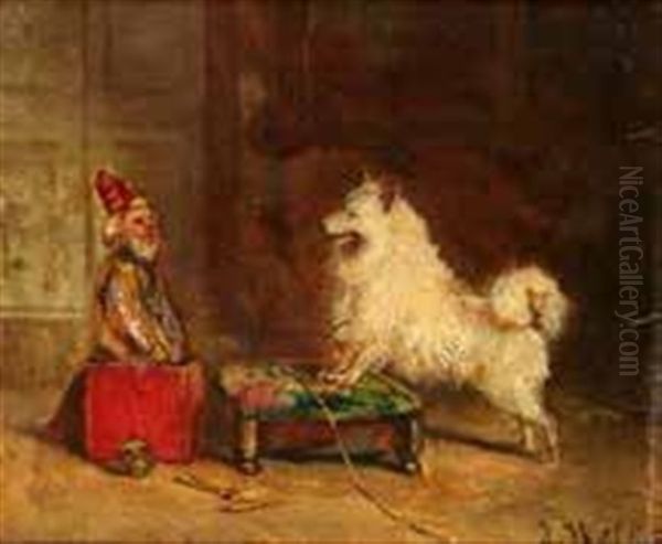 Chien Aux Jouets Oil Painting by John Hanson Walker