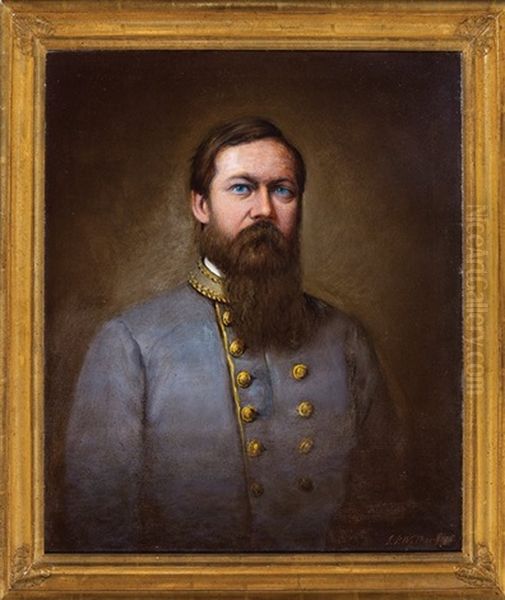 Posthumous Portrait Of Captain William A. Webb, Commander Of Css Teaser, The Ironclad Css Atlanta, And The Css Richmond And Elizabeth Ann Webb, His Wife Oil Painting by John P. Walker