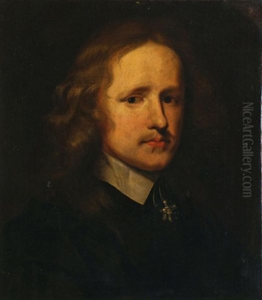 Portrait Of A Gentleman, Quarter-length Turned To The Right Oil Painting by Robert Walker