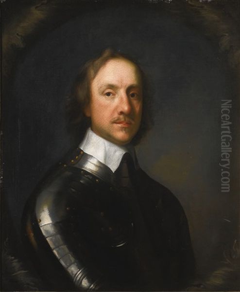 Portrait Of Oliver Cromwell (1599-1658), Lord Protector Of England Oil Painting by Robert Walker