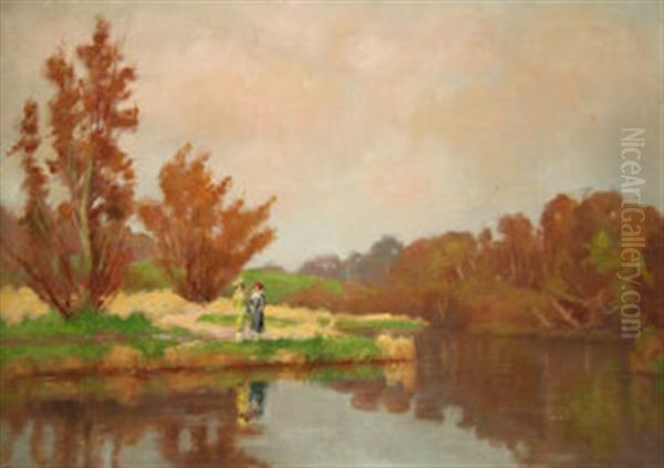 Evening Stroll Oil Painting by Thomas Bond Walker