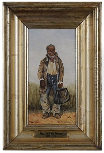 Man With Valise Oil Painting by William Aiken Walker