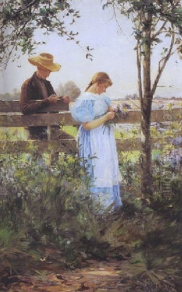 A Country Romance Oil Painting by David Birdsey Walkley