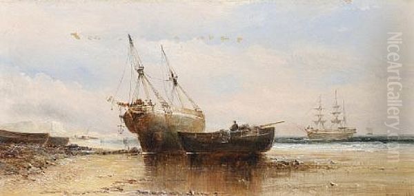 After The Catch Oil Painting by William Archibald Wall