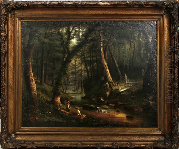 Forest Landscape Oil Painting by William Coventry Wall