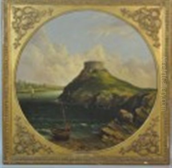 Fort Dumpling, Newport, R.i. Oil Painting by William Guy Wall