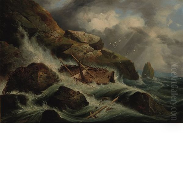 The Shipwreck Oil Painting by William Guy Wall