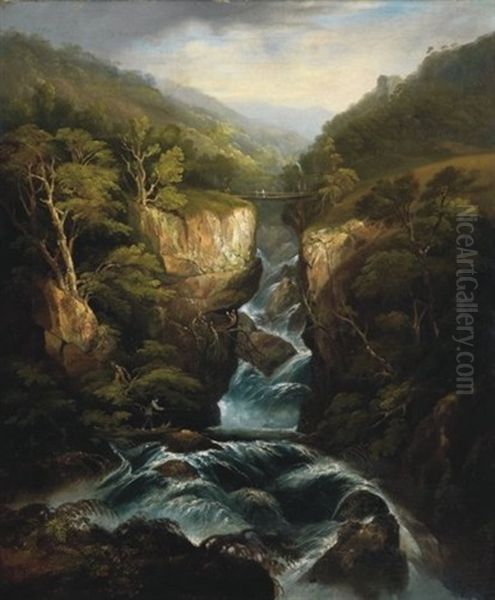 Fishing The Flume by William Guy Wall