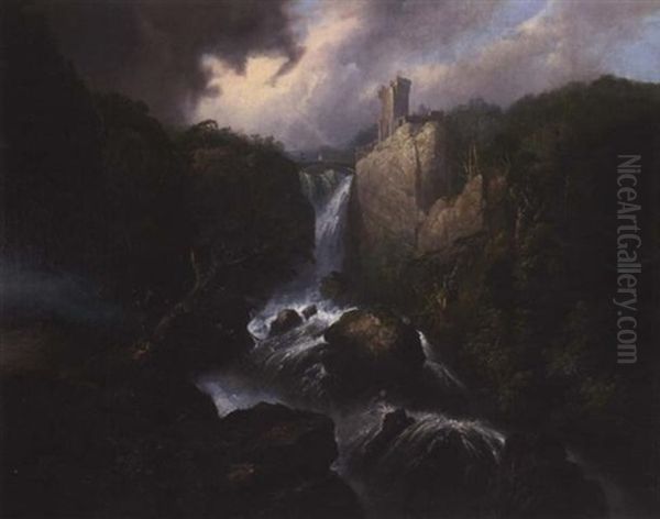 Maiden Of The Mist Oil Painting by William Guy Wall