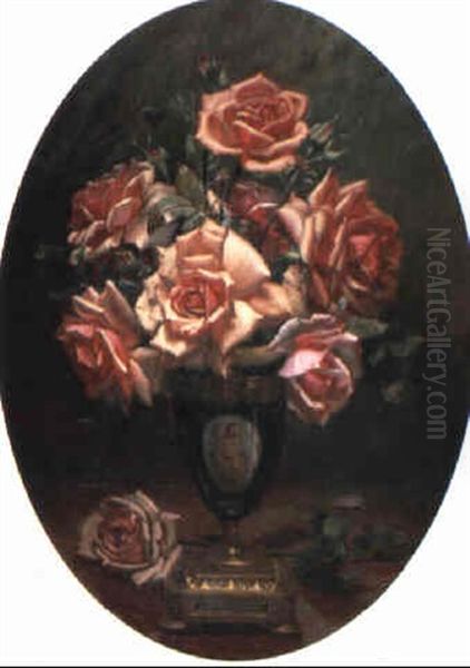 Roses Oil Painting by James Wallace