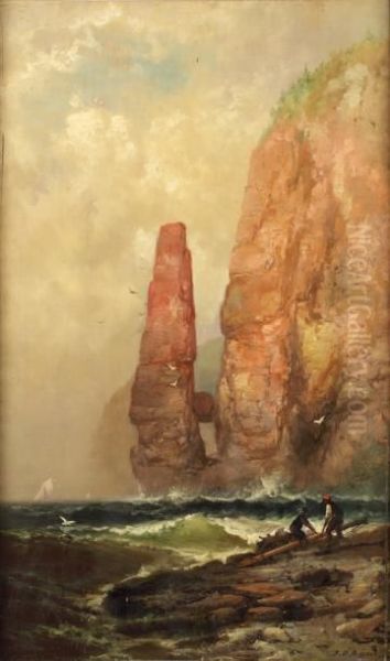 Otter Cliffs, Mount Dessert Oil Painting by Franklin Briscoe