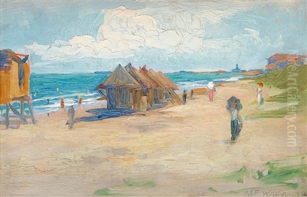 From The Beach Oil Painting by Alf Wallander