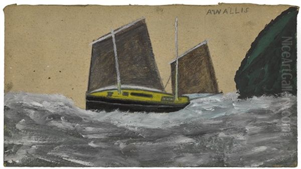 Lugger Oil Painting by Alfred Wallis