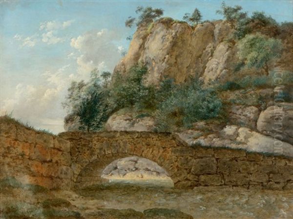 Le Pont De Pierre Oil Painting by George Augustus Wallis