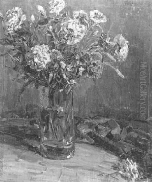 Blumenstilleben Oil Painting by Franz Wallischeck