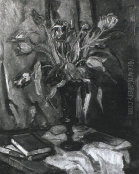 Blumenstilleben Oil Painting by Franz Wallischeck