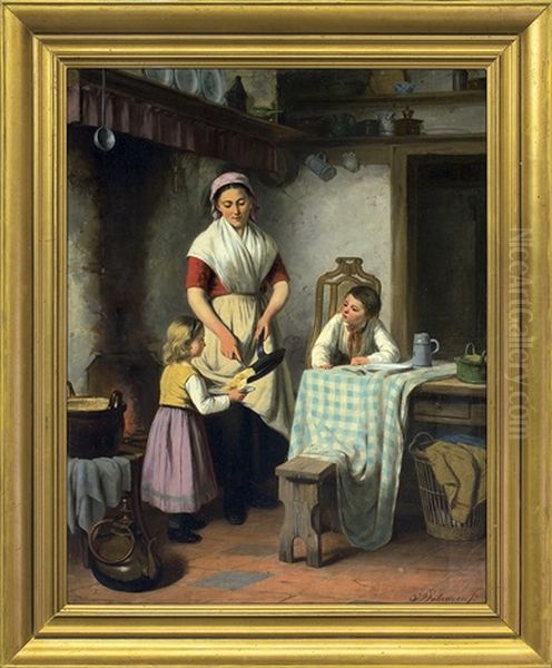 Breakfast Oil Painting by Jan Walraven