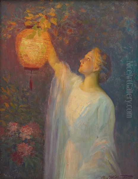 Lantern Glow Oil Painting by Charles E. Waltensperger