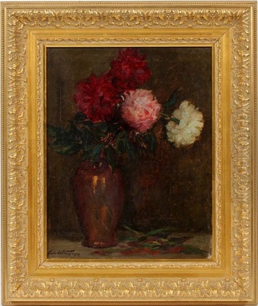 Flowers Oil Painting by Charles E. Waltensperger