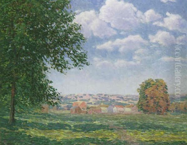 A Summer Landscape Oil Painting by Christian J. Walter