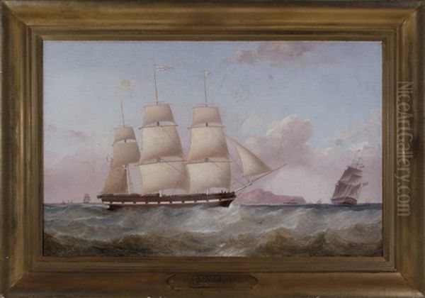 The American Ship Ellen Brooks Homeward Bound Oil Painting by Samuel Walters