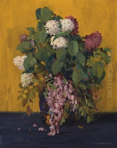 Floral Still Life Oil Painting by Charles H. Walther