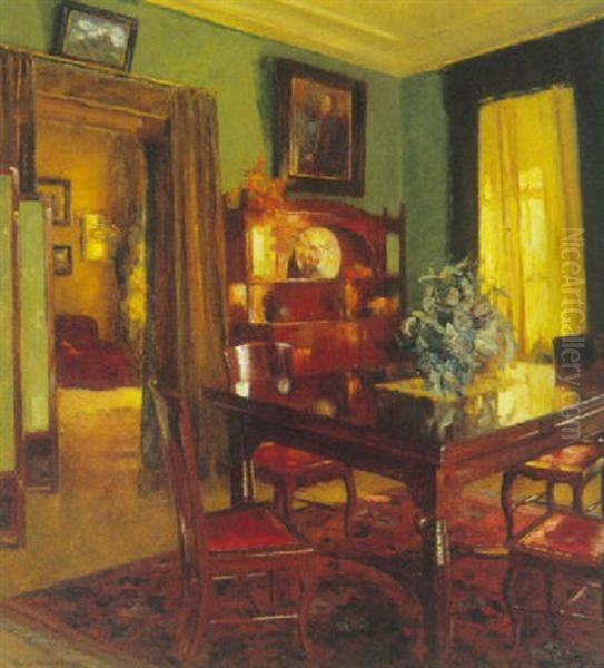 Interior Oil Painting by Clara Walther