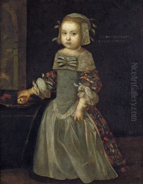 Bildnis Der Dorothea Amalie Grafin Von Nassau-idstein Als Kind Oil Painting by Johann Jakob Walther