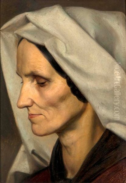 Die Mutter Des Kunstlers Oil Painting by Wilhelm Walther