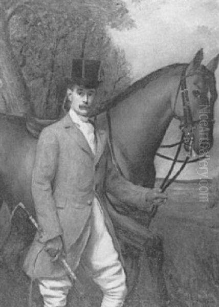 Portrait Of A Rider Oil Painting by Harry Franklin Waltman