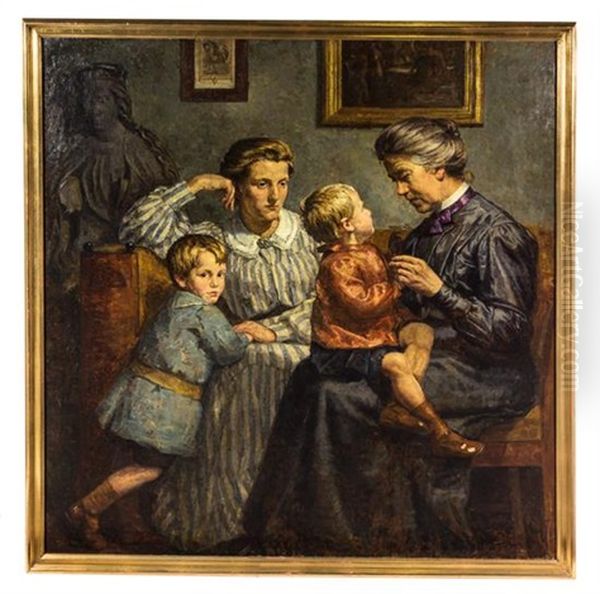 Three Generations Oil Painting by Sigurd Wandel