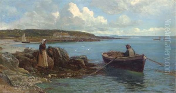 The Fisherman's Return Oil Painting by Richard Wane