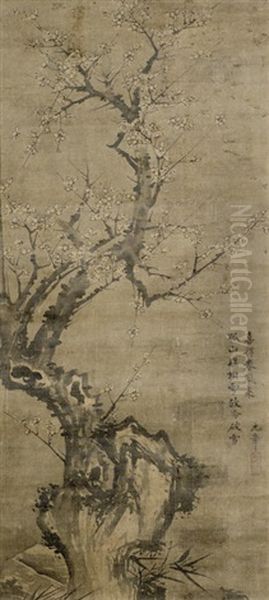 Plum Blossoms Oil Painting by  Wang Mian