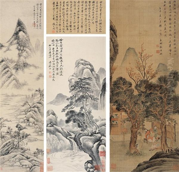 Landscape (set Of 3, Various Sizes) Oil Painting by  Wang Shugu