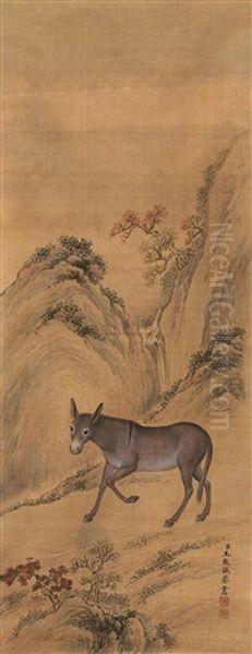 Donkey Oil Painting by  Wang Zhicheng