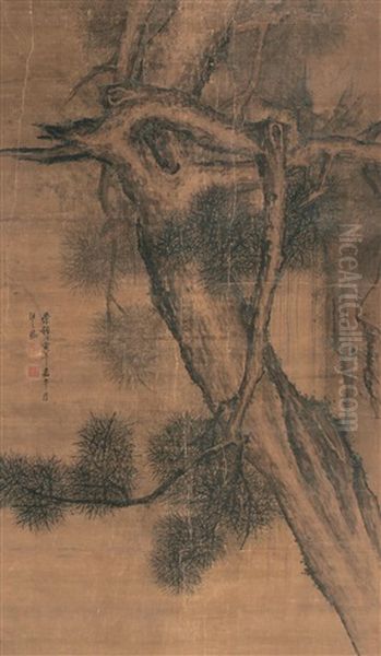 Tree Oil Painting by  Wang Zhirui