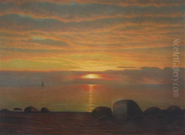 Sonnenuntergang Oil Painting by Albert Evard Wang