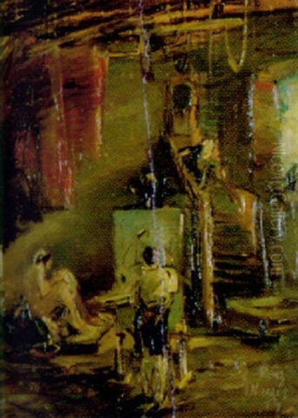 Im Atelier Oil Painting by Franz Wanger